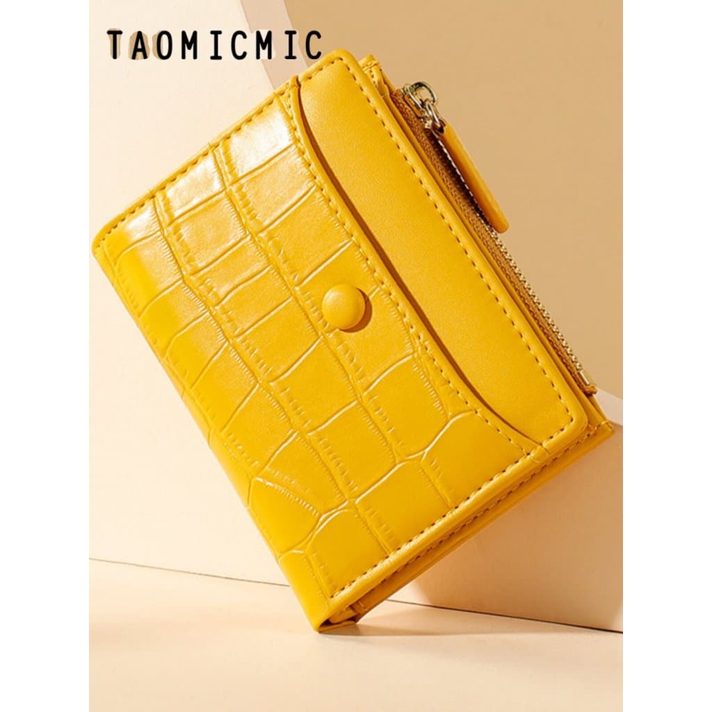 carteira feminina carteira H Fold in Half Retro Multi-card Zipper Fivela Carteira Feminina