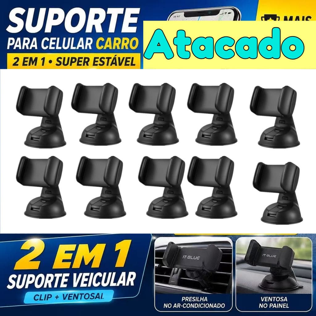 Atacado Kit 5/10 Pcs Suporte Veicular Para Celular Smartphone Por Sucção Universal