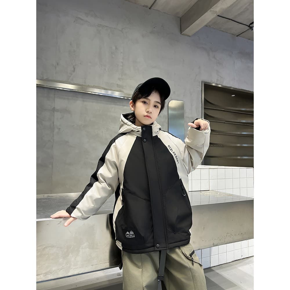 Crianças roupas meninos torta de inverno superando roupas acolchoadas de algodão 2026 inverno novo estilo velo-acolchoad