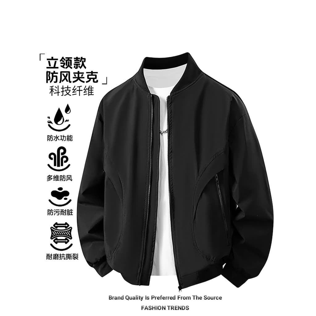 Woodpecker bolso com zíper multifuncional uniforme de beisebol masculino primavera outono piloto camisa de ciclismo resi