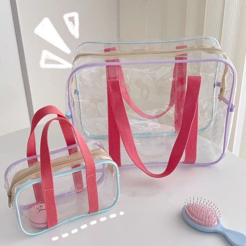 Bolsa de Natação de PVC Transparente e Impermeável de Grande Capacidade para Viagem