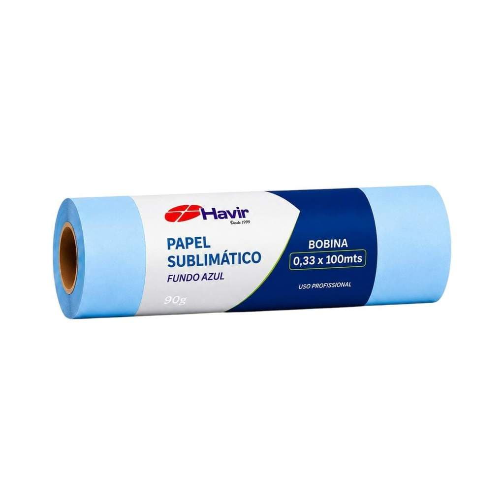 Bobina Papel Sublimático Havir Fundo Azul 90g - 0,33x100m