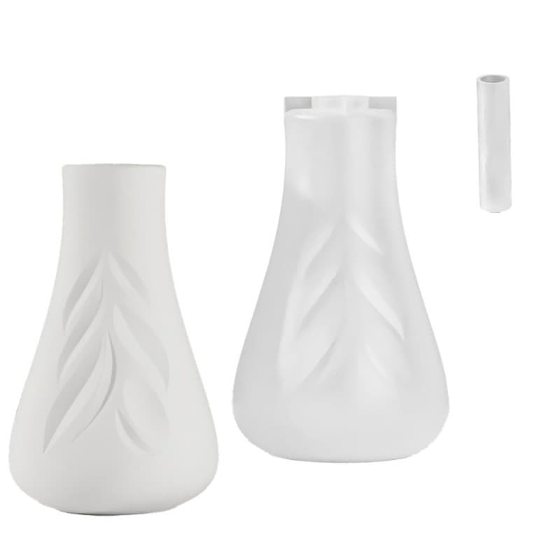 Molde De Silicone De Fácil Liberação Estone Para Artesanato Em Vasos Com Padrão De Folhas E Decoração De Casas