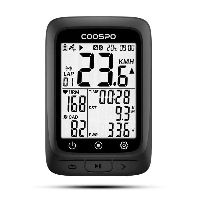 Computador de Bicicleta COOSPO BC26/BC107 GPS Sem Fio, Odômetro e Velocímetro para Ciclismo, 2.4"FSTN, Bluetooth 5.0, AN