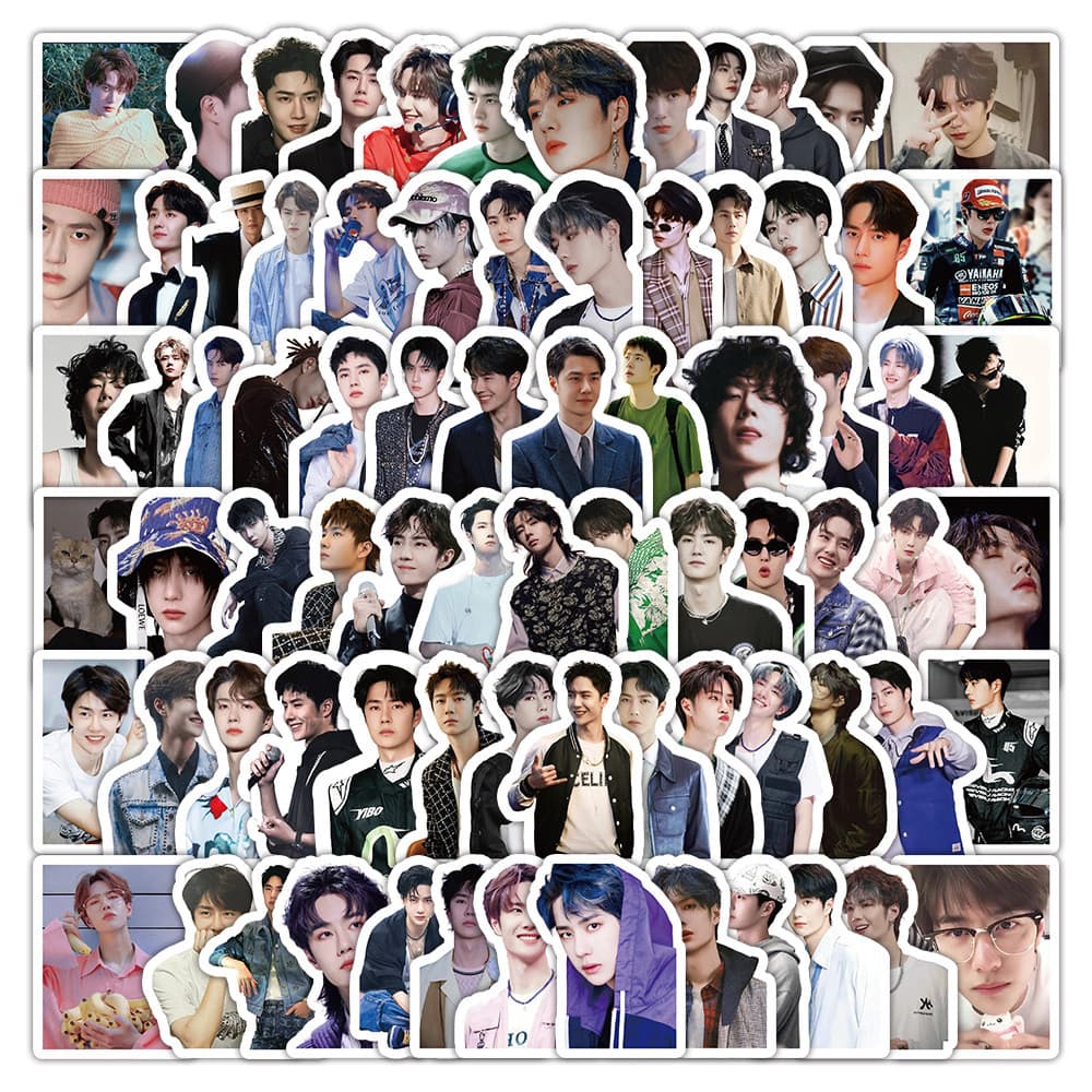 103 adesivos do Wang Yibo, celebridade masculina atraente da China continental, adesivos decorativos DIY para desktop, c
