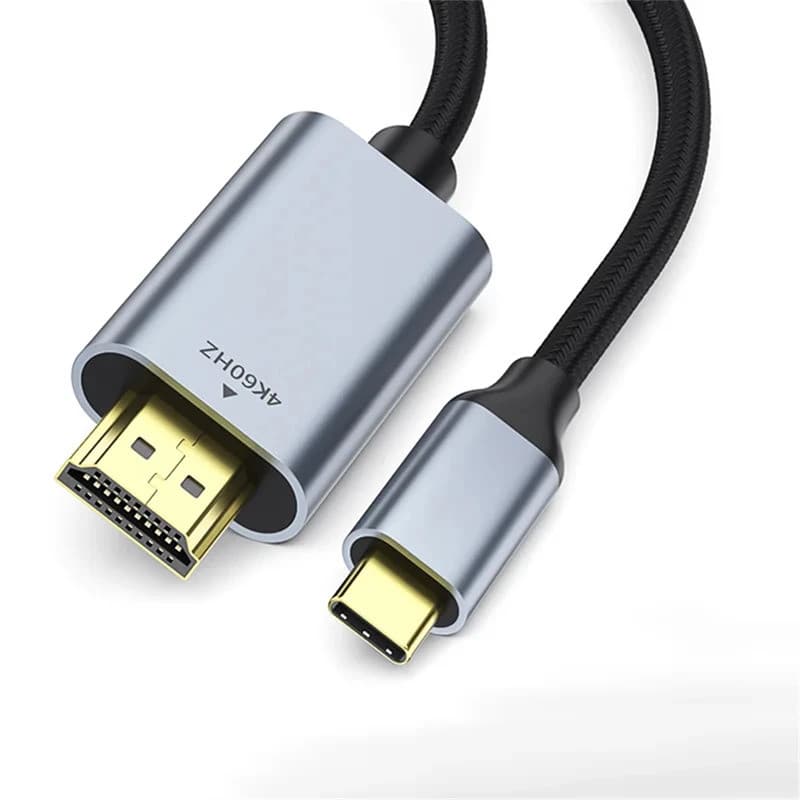 Adaptador de Cabo USB C para HDMI Vothoon 4K 60Hz, Cabo USB Tipo C para HDMI Compatível com Thunderbolt 3, MacBook Pro,