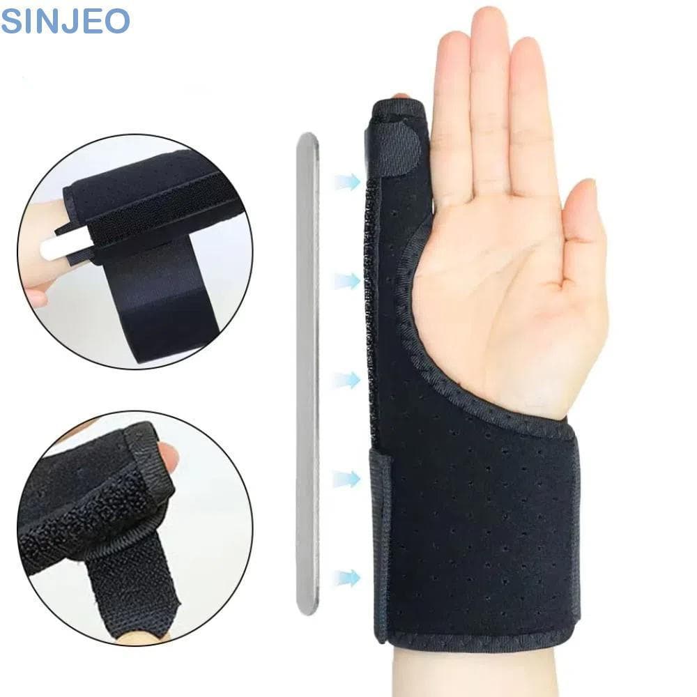 Pulseira SINJEO Office Protect , Leve Ajustável Com Tala De Dedo , Reforço De Metal