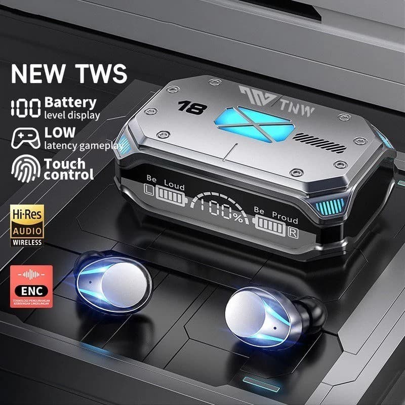 TWS M41 Fones de Ouvido Sem Fio Bluetooth 5.3 À Prova d'Água para Jogos e Controle de Toque