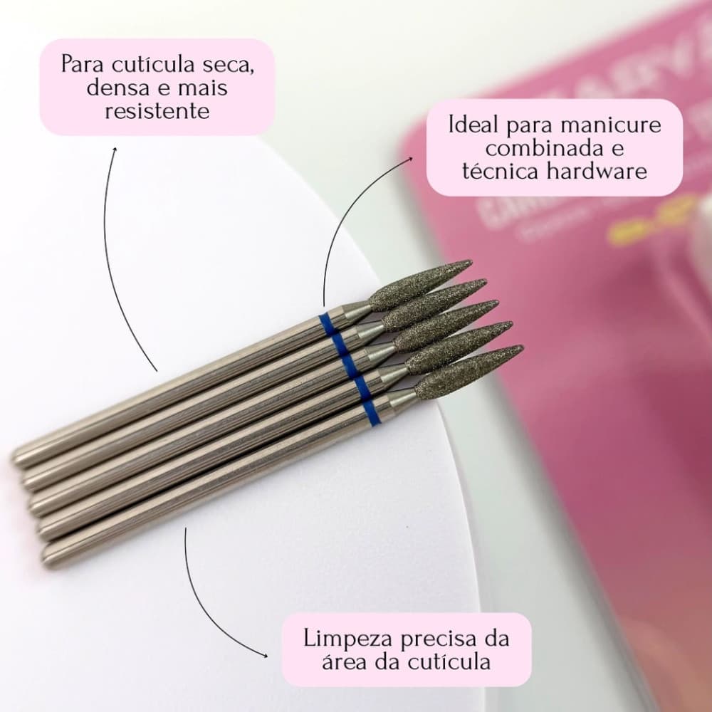 Broca Chama Azul Diamantada 2,3 mm - Zaryá