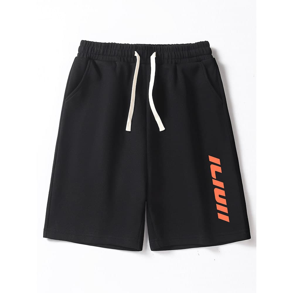 Shorts de verão masculino, roupa externa, esportes americanos, jovens, meninos, calças cortadas, soltas, casuais, calças