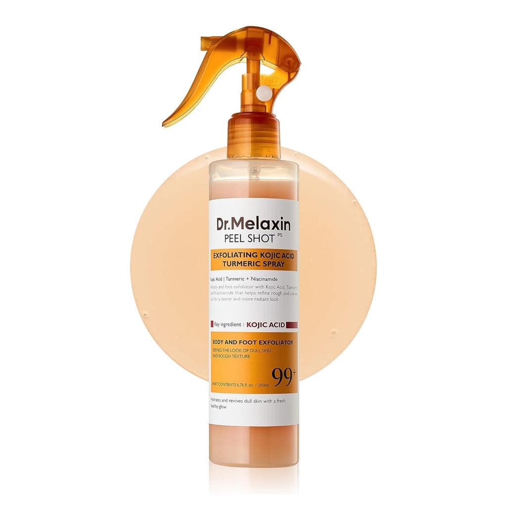 Dr.Melaxin Peel Shot Spray Esfoliante Corporal com Ácido Kójico e Cúrcuma 6.76 fl.oz - Esfoliante Corporal com AHA, PHA