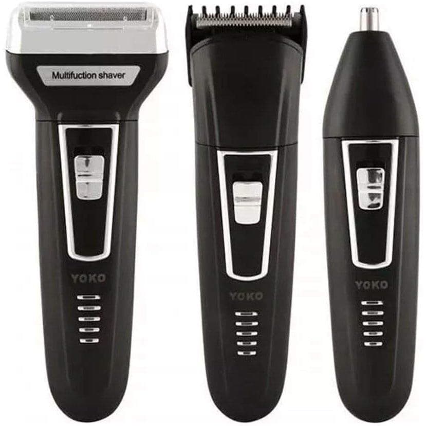 Aparador Elétrico Recarregável 3 EM 1 Ideal Para Cabelo Barba Bigode e Pelos do Nariz Bateria