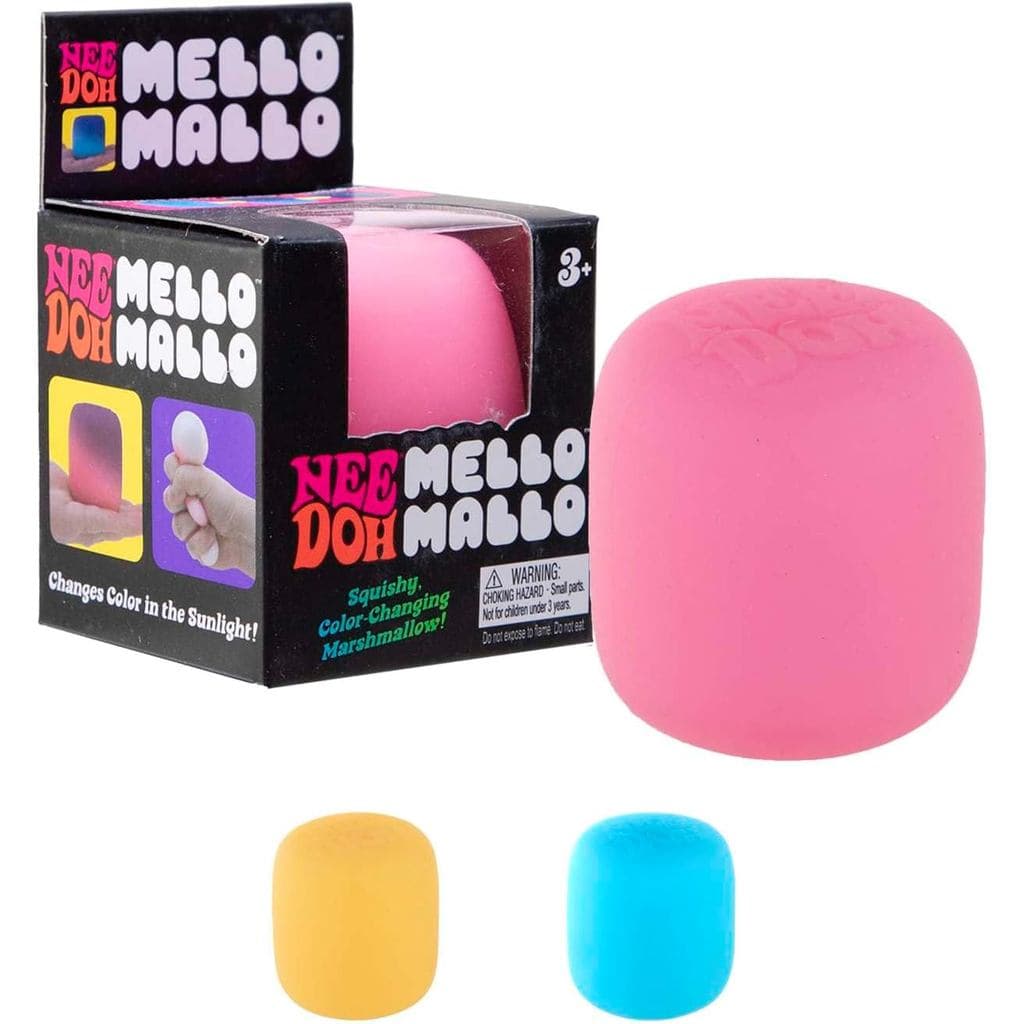 Schylling NeeDoh Mello Mallo - Brinquedo Sensorial com Recheio de Massa Satisfatório - Muda de Cor ao Sol - Cor Pode Var