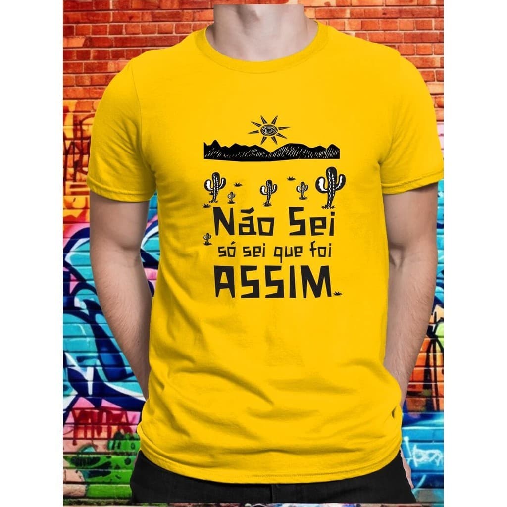Camiseta Frase Não sei, só sei que foi Assim 100% Algodão Premium