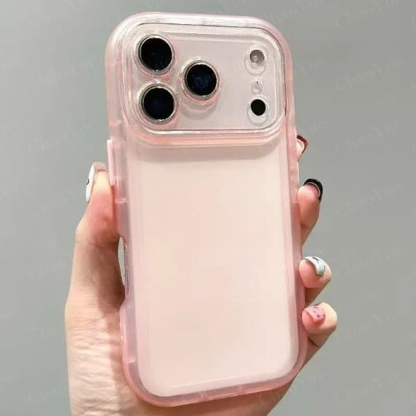 Capa de Telefone Transparente Compatível com iPhone 17 16 15 14 13 12 11 Pro Max Plus Capa de TPU à Prova de Choque