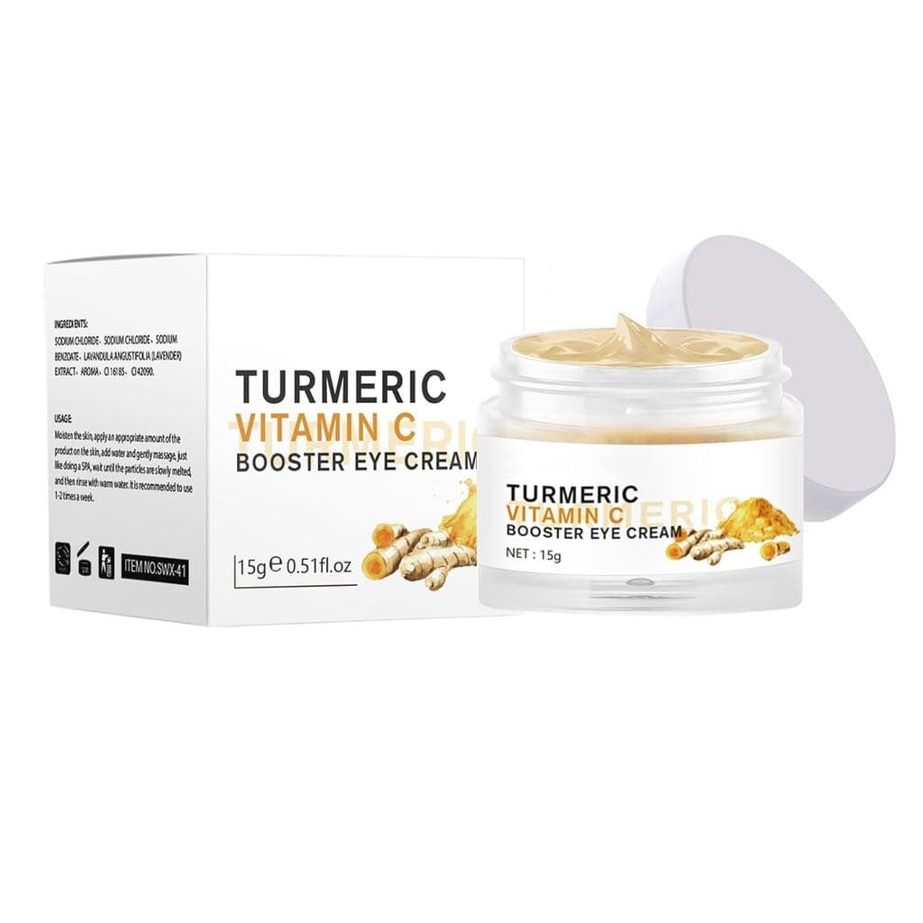 Creme para os Olhos com Cúrcuma + Vitamina C, Creme para a Área dos Olhos com Cúrcuma para Olheiras e Inchaço, Creme Ant