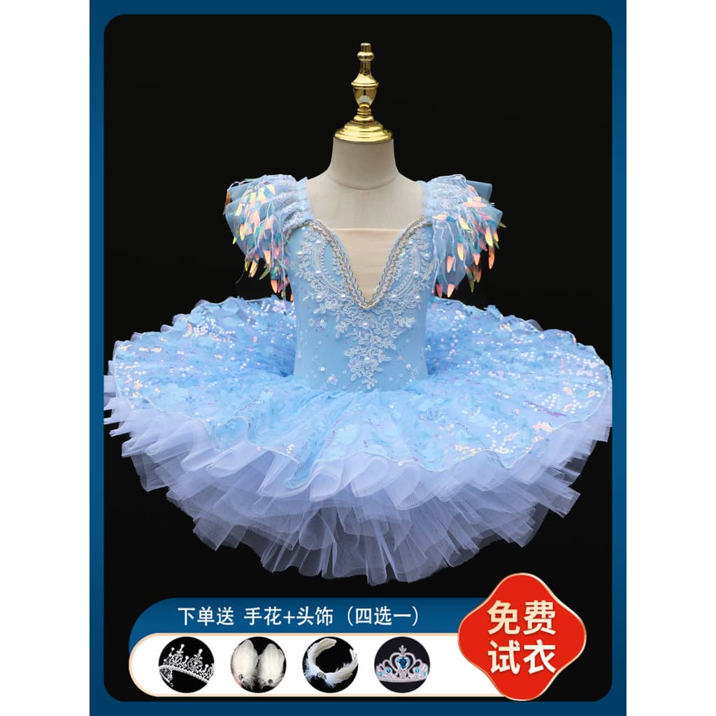 Meninas saia de balé crianças profissional cisne lago desempenho traje Pettiskirt tutu gaze saia pequeno cisne dança tra