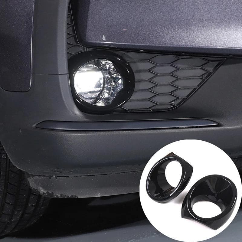 Para Honda Piloto 2015-2022 ABS Preto/Prata Frente Do Carro Luz De Nevoeiro Anel Capa Lâmpada Guarnição Adesivo Acessóri