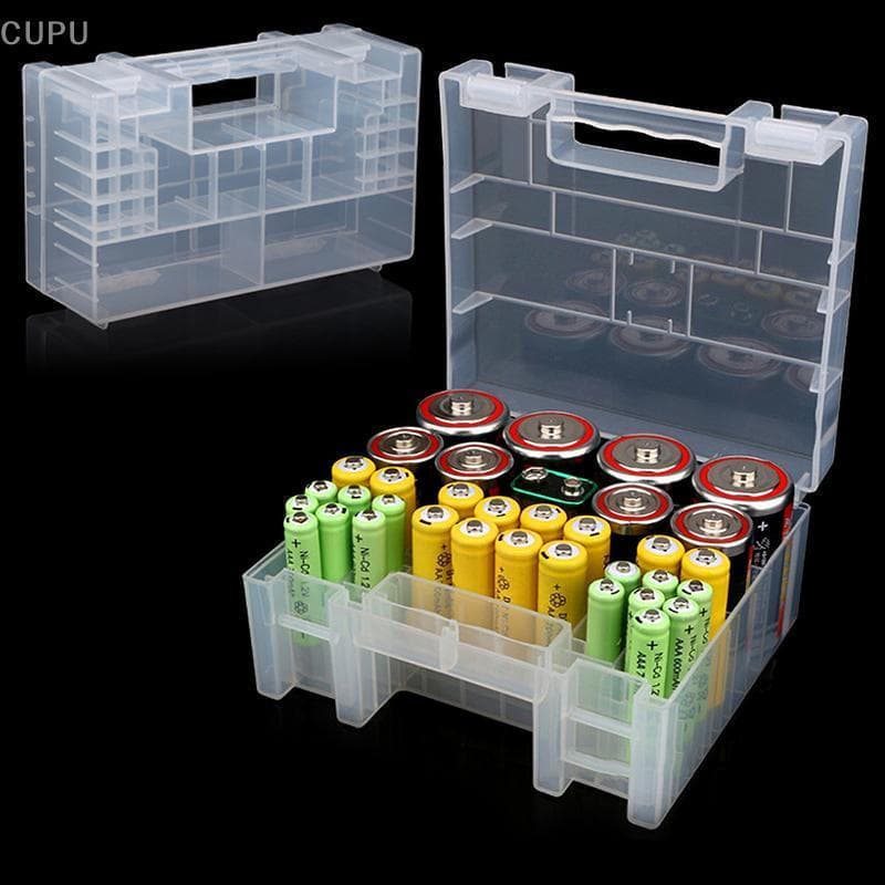 [CU] Organizador De Suporte De Caixa De Armazenamento De Bateria De Plástico Para Baterias AA AAA Cd 9V PH