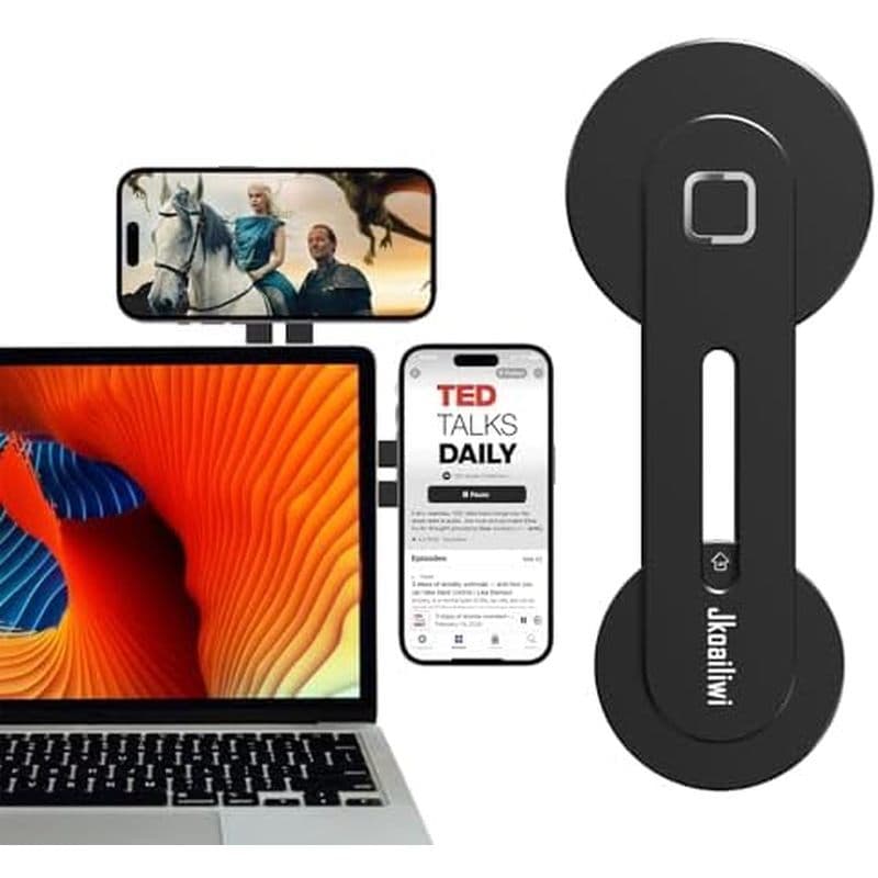 Suporte Magnético Para Telefone Laptop Tela Dupla , 180 ° De Computador Com Borda Ajustável Parte Superior E Lateral Do