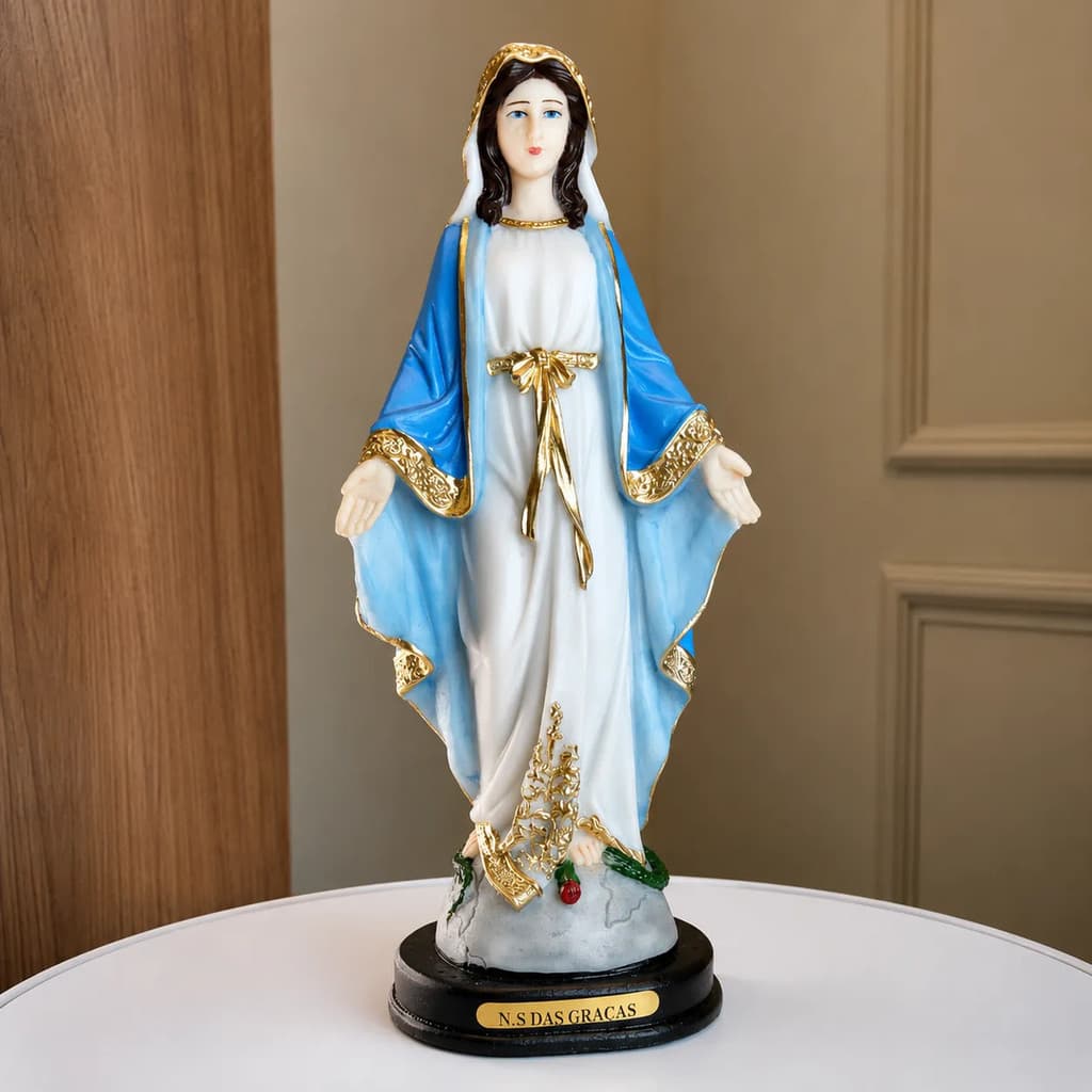 Imagem Sacra Em Resina Nossa Senhora Das Graças 20cm Nossa Senhora Das Graças