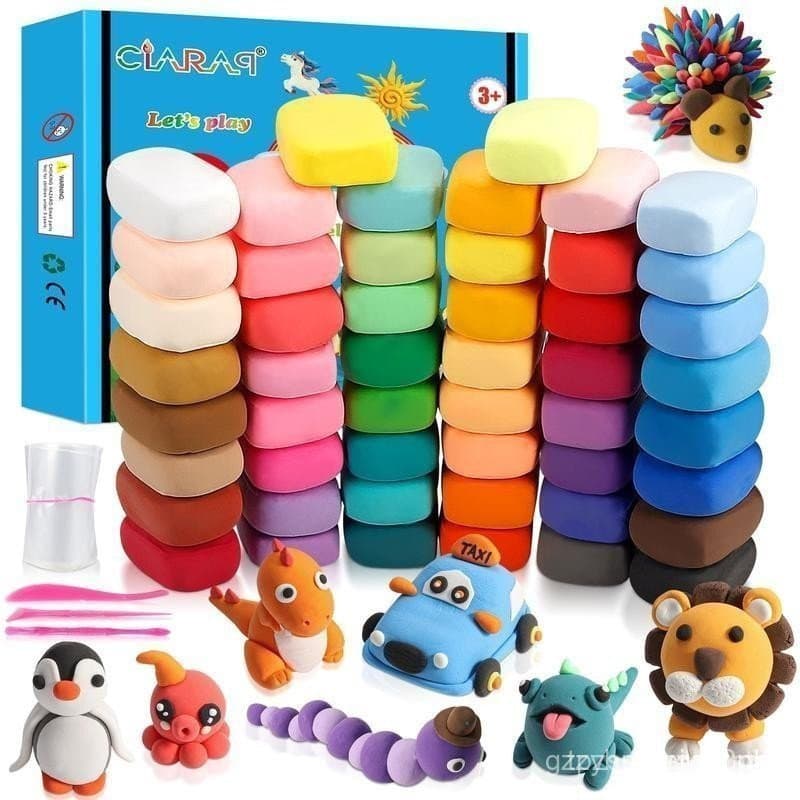 12/24/50 Color Air Dry Clay Set, Ultra Light Clay with Sculpting Tools, DIY Handicrafts IACE