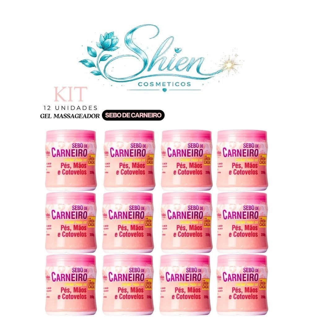 Kit 12 Unidades Gel Massageador Sebo De Carneiro Rhenuks (Afilhado)