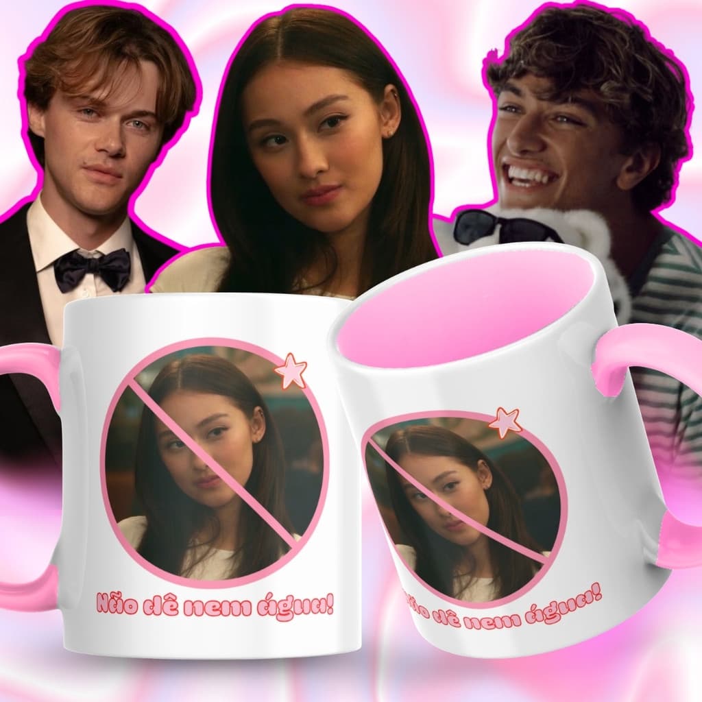 Caneca Xicara Porcelana 325ml Isabel Belly Conklin Anti Belly Personalizada Presente Decoração Casa