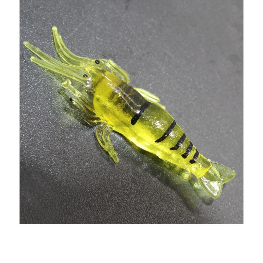 Isca Soft Camarão Silicone Jig com Anzol Pesca Predador Robalo Tucunaré