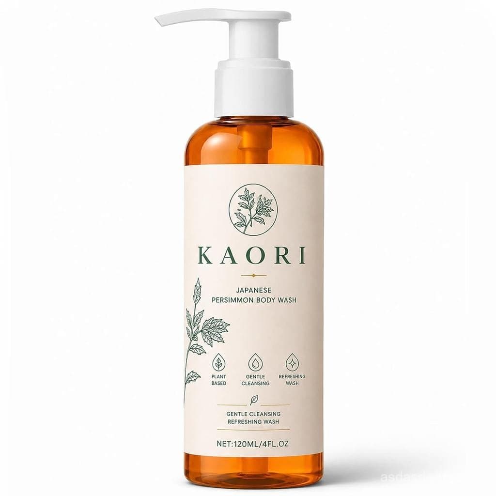 Novidade 2026: Novo Sabonete Líquido Corporal Kaori Persimmon para Idosos, Lavagem Diária Suave para Sensação de Frescor