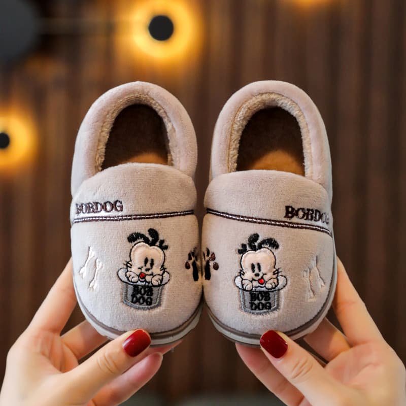 W inverno quente antiderrapante bebê salto crianças meninas Bobo crianças chinelos de algodão meninos sapatos de lã inte