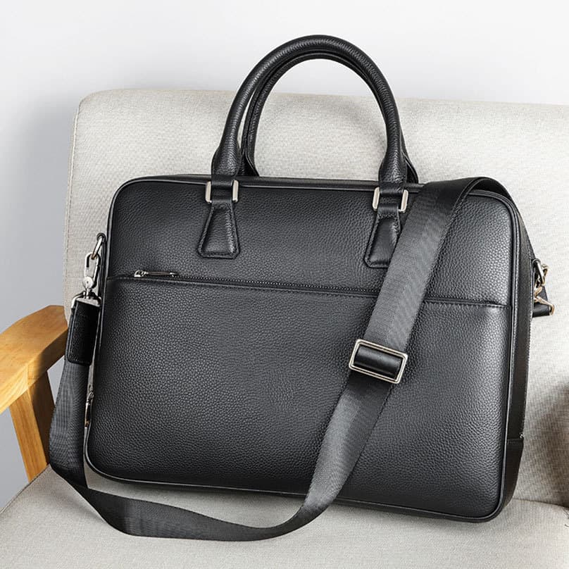 Bolsa de negócios com senha, primeira camada de couro, bolsa para computador, arquivo, escritório, novo estilo, comércio