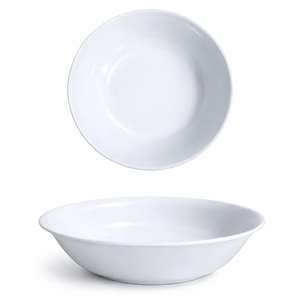 Kit 5 Tigelas Bowl Melamina Branca 950ml Pote Saladeira