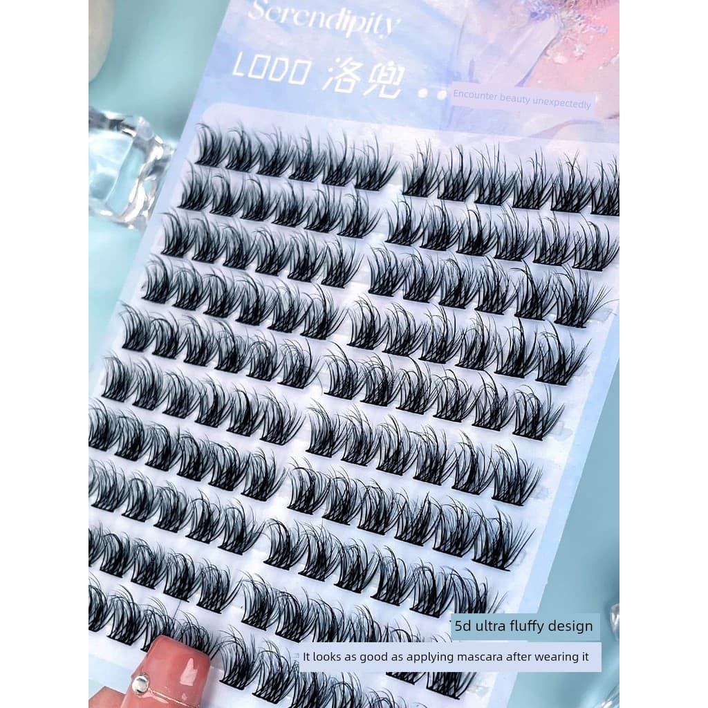 Cílios postiços 3D Cílios volumosos Kit cílios postiços Camada curvada para bebê 5D!Imitação de postiços autoades