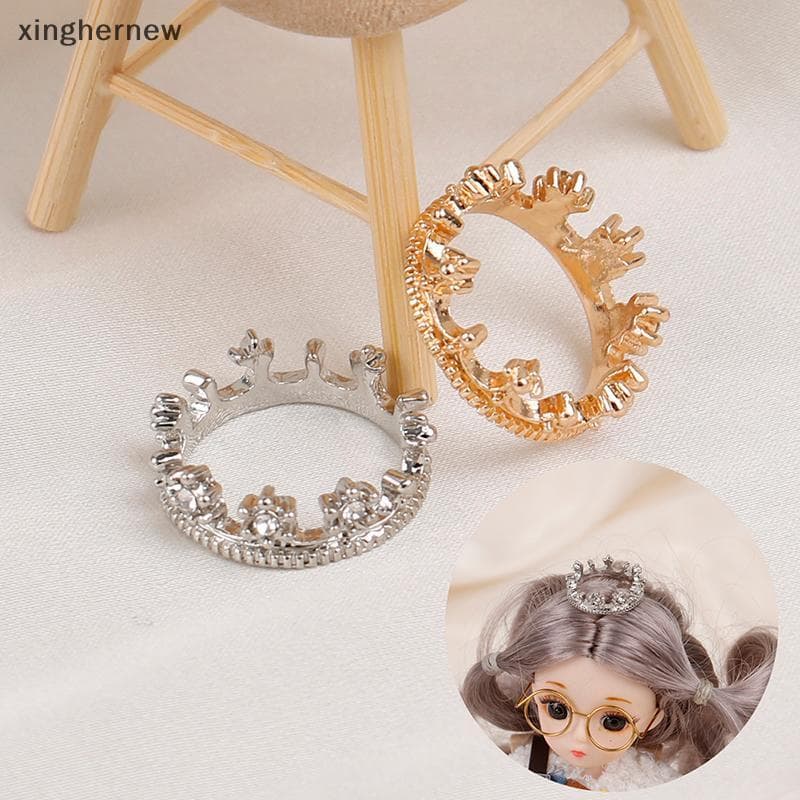 xinghernew 1 : 12 Casa De Bonecas Em Miniatura Mini Coroa De Metal Princesa Headwear Modelo Brinquedos XHW