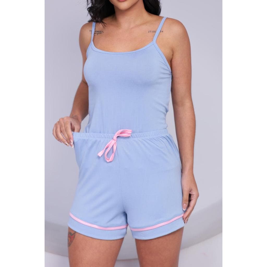 Pijama feminino malha confortavel baby doll blogueirinha traje de dormir conjunto de dormir pijamas estilo americano