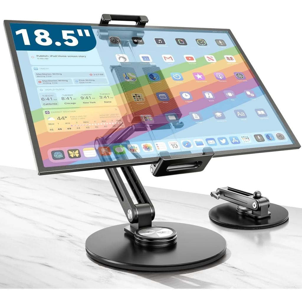 Suporte Portátil para Monitor com Braçadeira Grande - Corpo de Alumínio Resistente suporta até 2 kg, 16", 17,3", 18,5 po