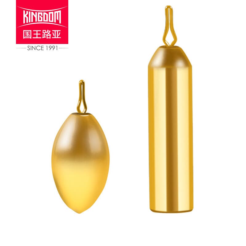 King Lure Pingente de chumbo de pesca de cabeça para baixo Pingente de cobre Contrapeso Colunar em forma de azeitona Fun