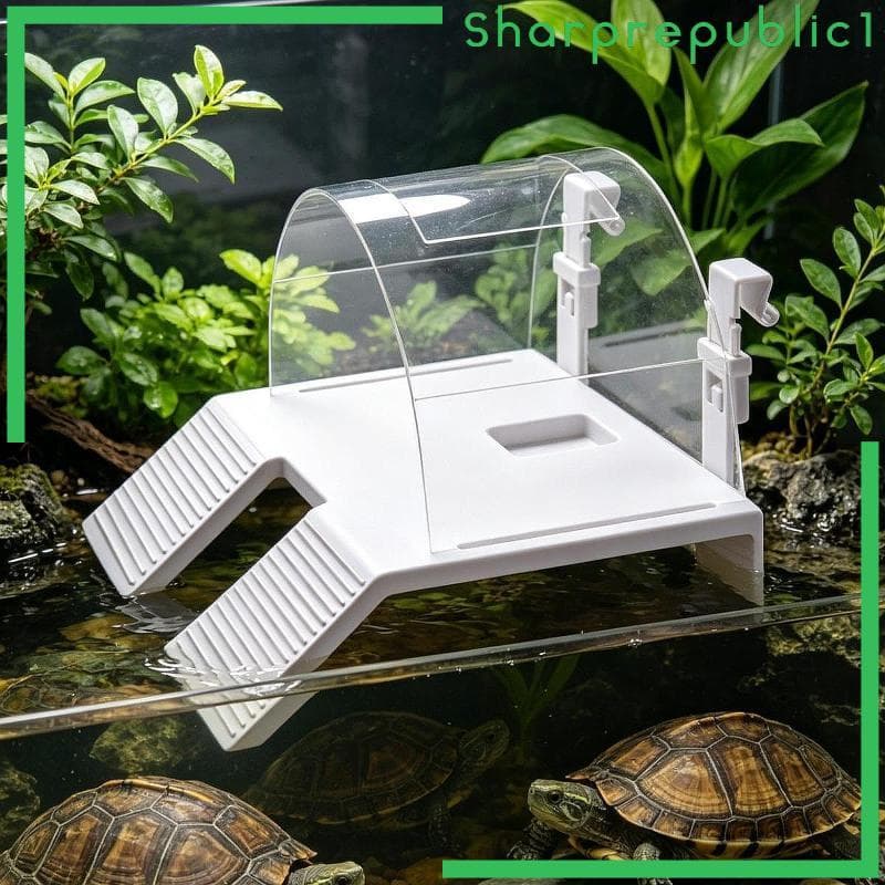 [Sharprepublic1] Plataforma Ajustável De Tartaruga , Doca Suspensa Segura Com Capa Anti-Fuga Para Equipamento De Terrári