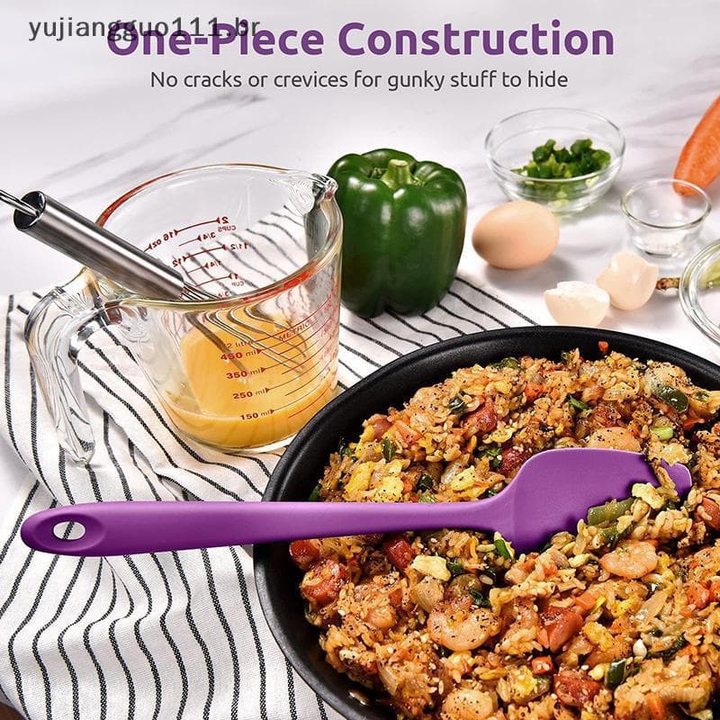 # Novo 4 Pçs/Set Não Sti Conjunto De Espátula De Silicone Resistente Ao Calor Utensílios De Cozinha Com Raspador De Crem