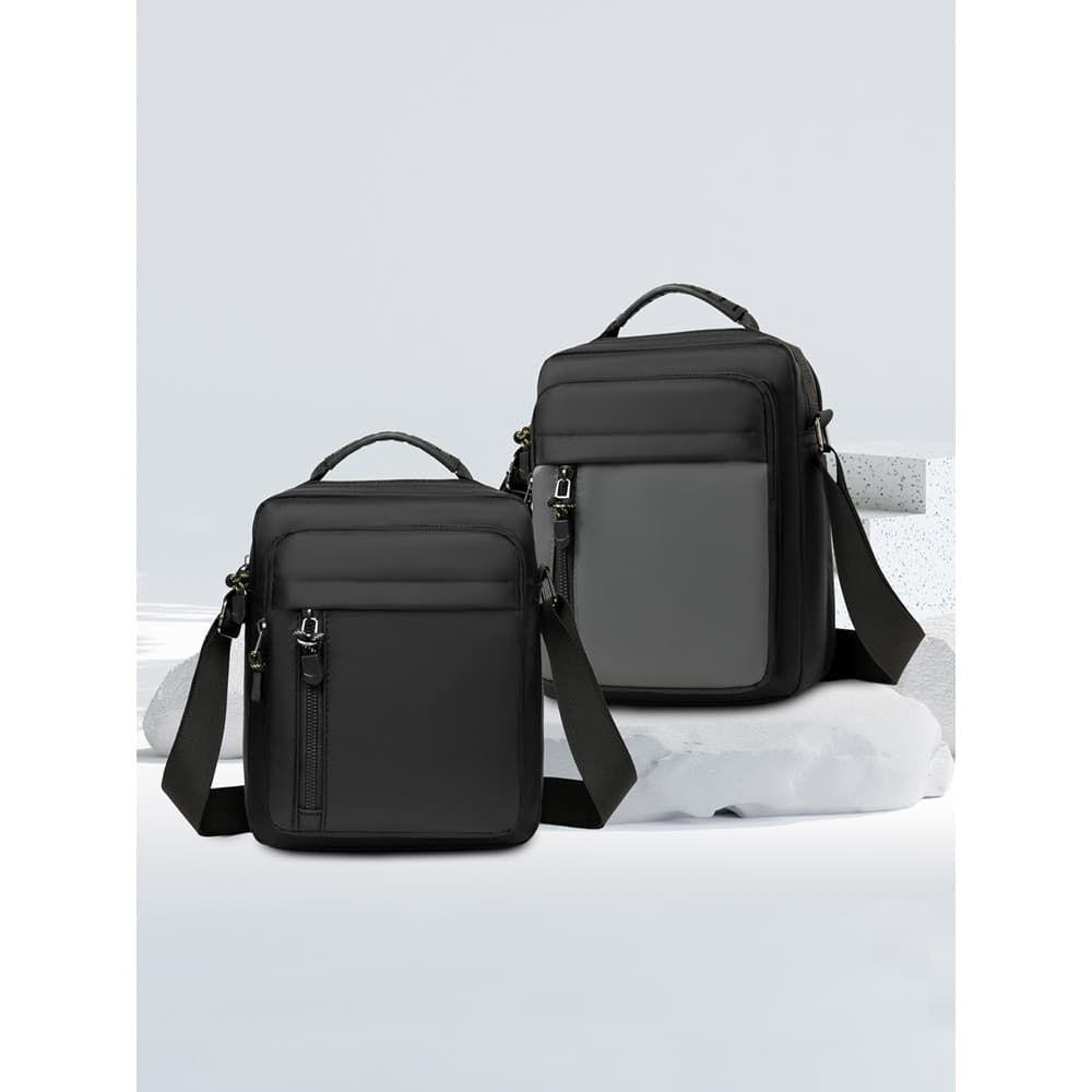 Bolsa mensageiro masculina elegante All-Match bolsa de ombro de grande capacidade masculina Casual negócios Commuter alt