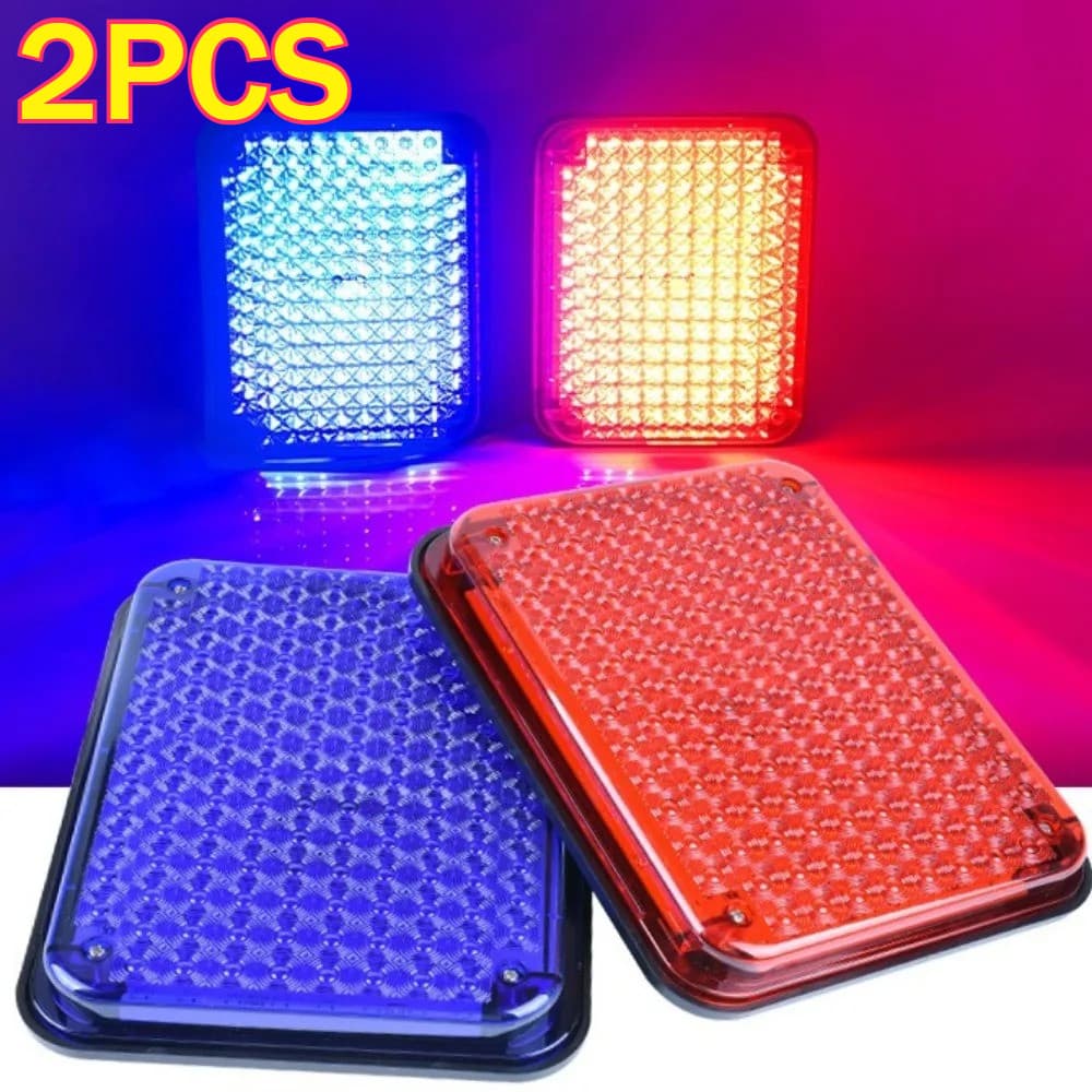 2pc 12V 24V Luzes De Perímetro De Ambulância De Emergência LED Farol Polícia Estroboscópicas Bombeador Motores De Incênd