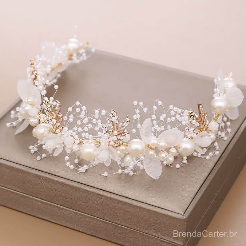 Coroa Flor Crianças Bandana Hijab Cristal Strass Tiara Acessórios Para O Cabelo Feminino Festa De Aniversário Casamento