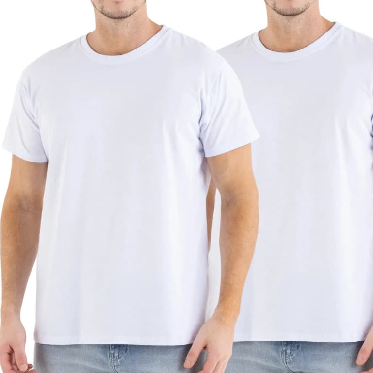 kit 2 Camiseta camisa  Básica Masculina Lisa 100% Algodão Trabalho Academia promoção envio ja barato
