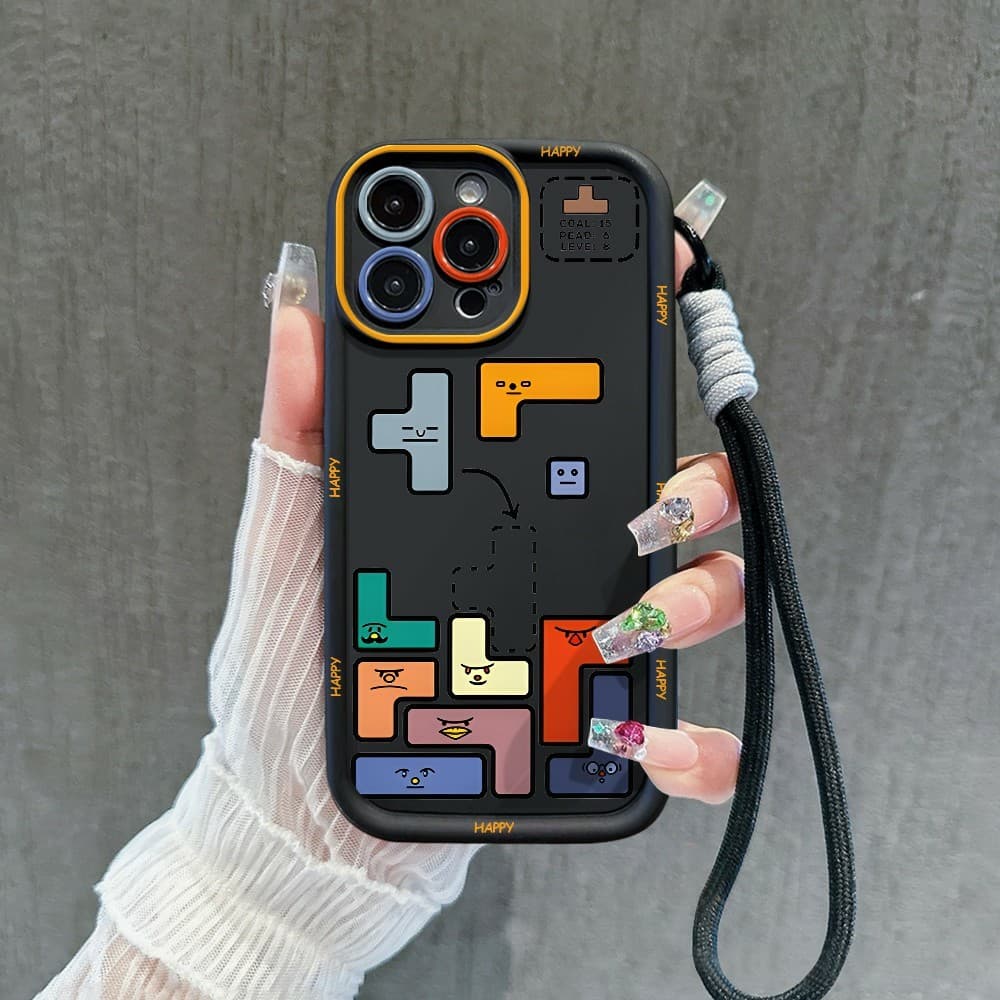 Capinha Capa De Silicone Anti-impacto Quadrado Russo Para iPhone 11 12 13 14 15 16 pro max plus normal case