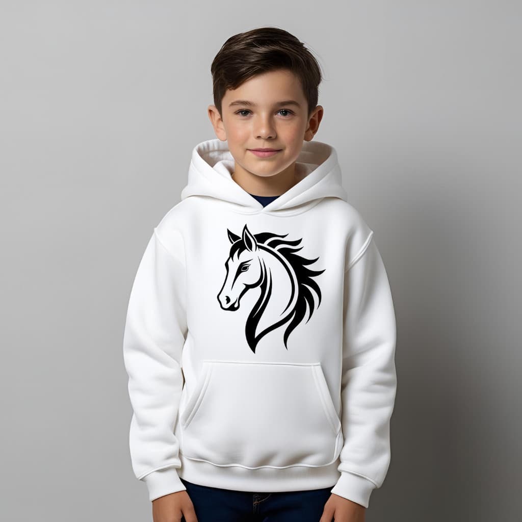 Moletom Masculino Infantil estampa Cavalo Agro blusa de frio infantil casaco estampado Agro