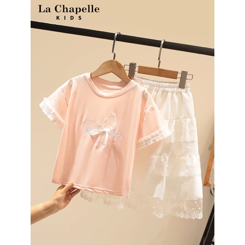 Lashebel roupas infantis terno para meninas roupas de verão estilo Preppy terno de duas peças saia moda infantil roupas