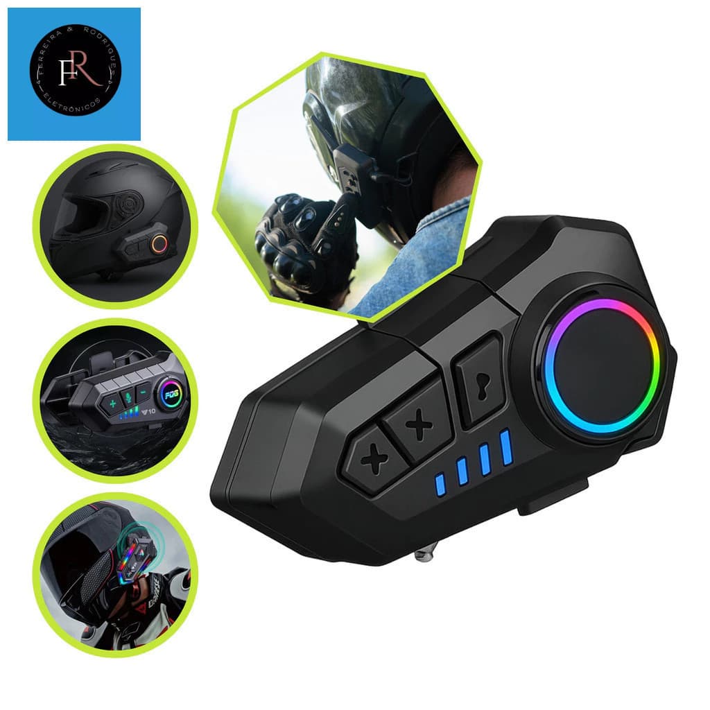 Fone De Ouvido com Microfone Para Capacete Moto Bluetooth Sem Fio a Prova d'Água Altomex B08