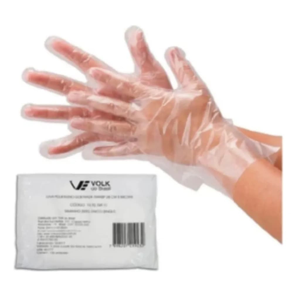 Kit 10 Pct Luva Polietileno Volk Golfrada C/100 Ca 37287