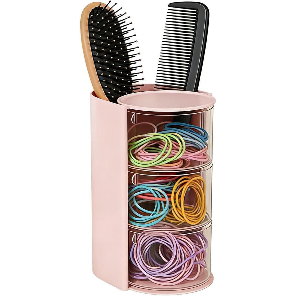 Organizador de Acessórios para Cabelo, Organizador de Acessórios para Penteadeira em Acrílico Transparente de 3 Camadas,